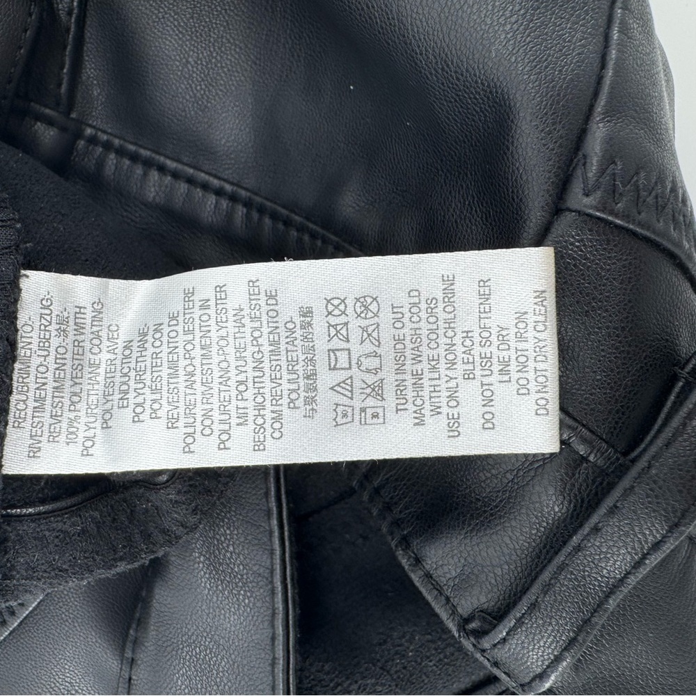 Free People Vegan Leather High Rise Pant Black Women's Sz 28 - Picture 10 of 13